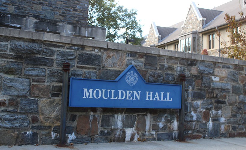Exterior view of Moulden Hall on Villanova's west campus.