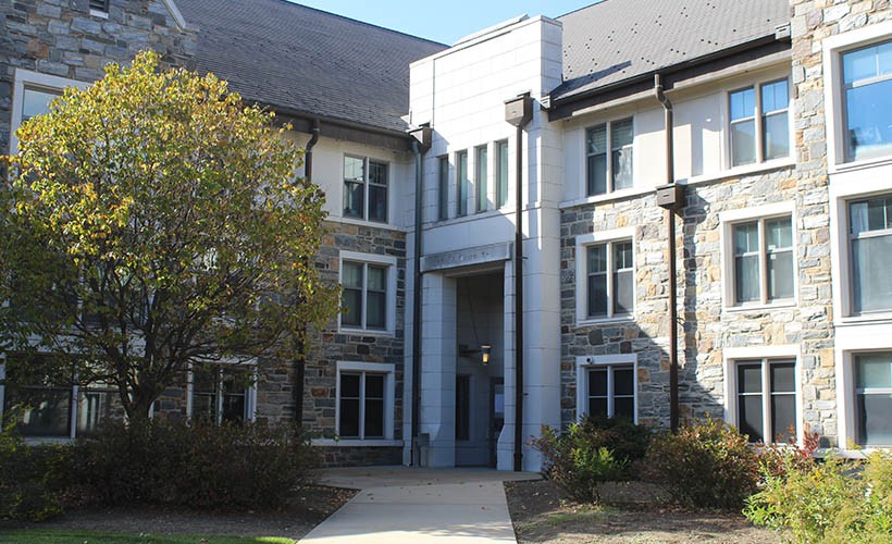 Exterior view of St. Clare Hall on Villanova's west campus.