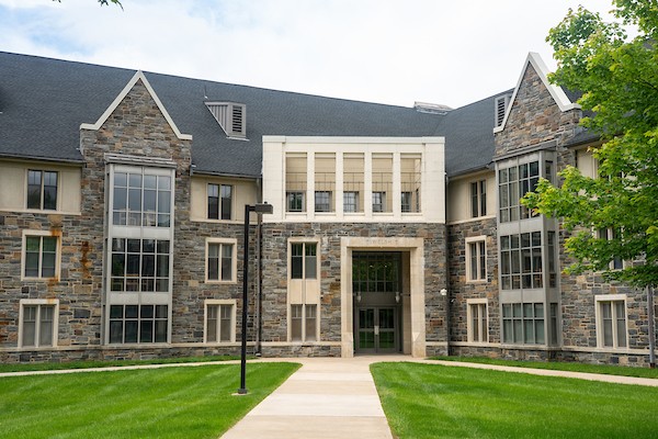 Exterior view of Welsh Hall on Villanova's west campus.