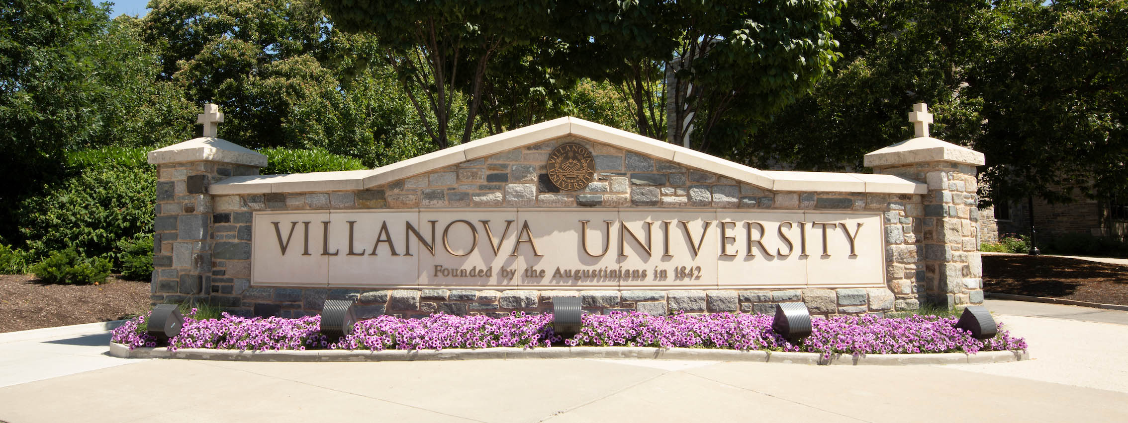 Villanova University entrance signage