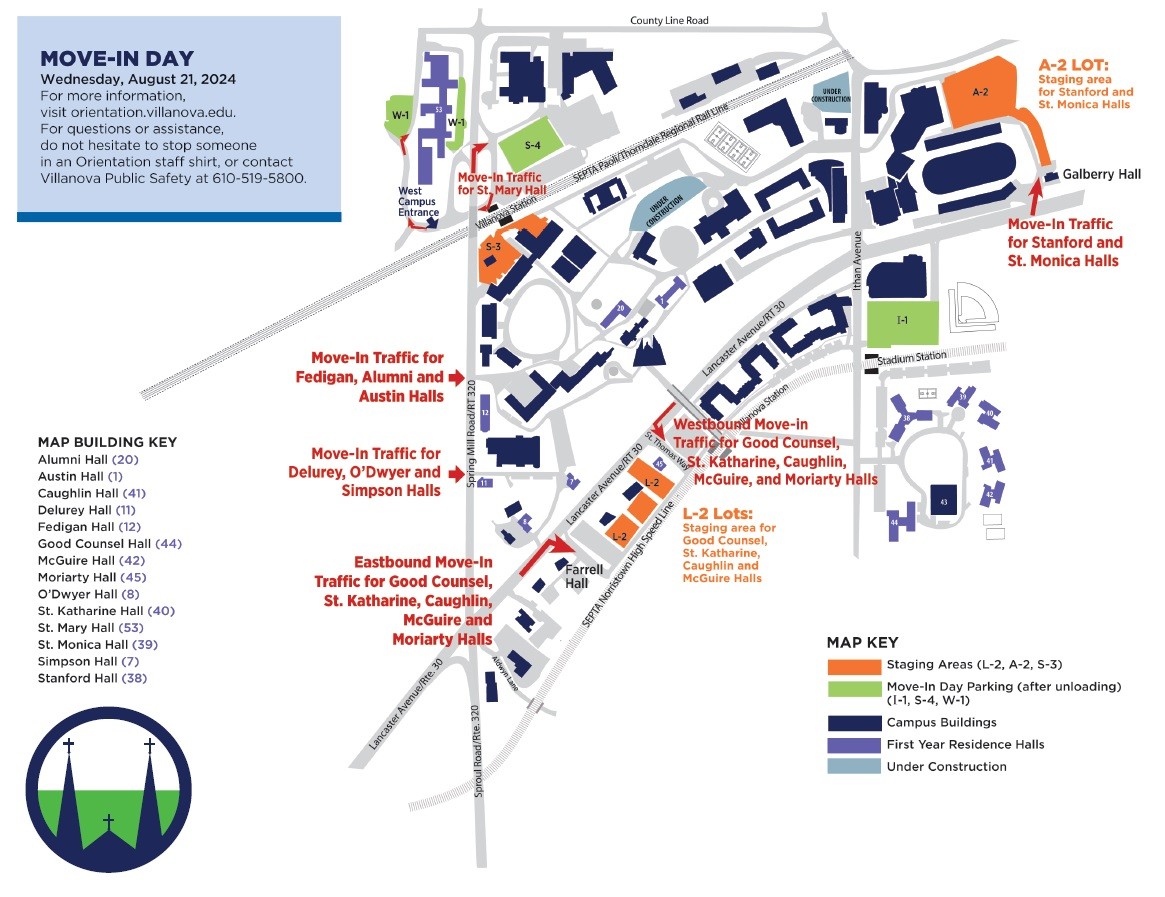 2024 Orientation and Move-In Map