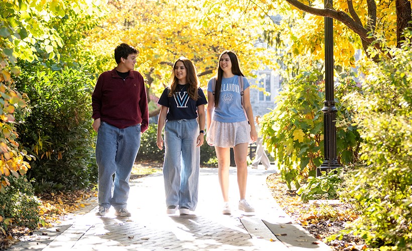 Students walk outside of Vasey Hall
