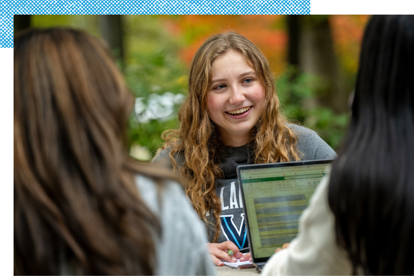 Student working on a class project.