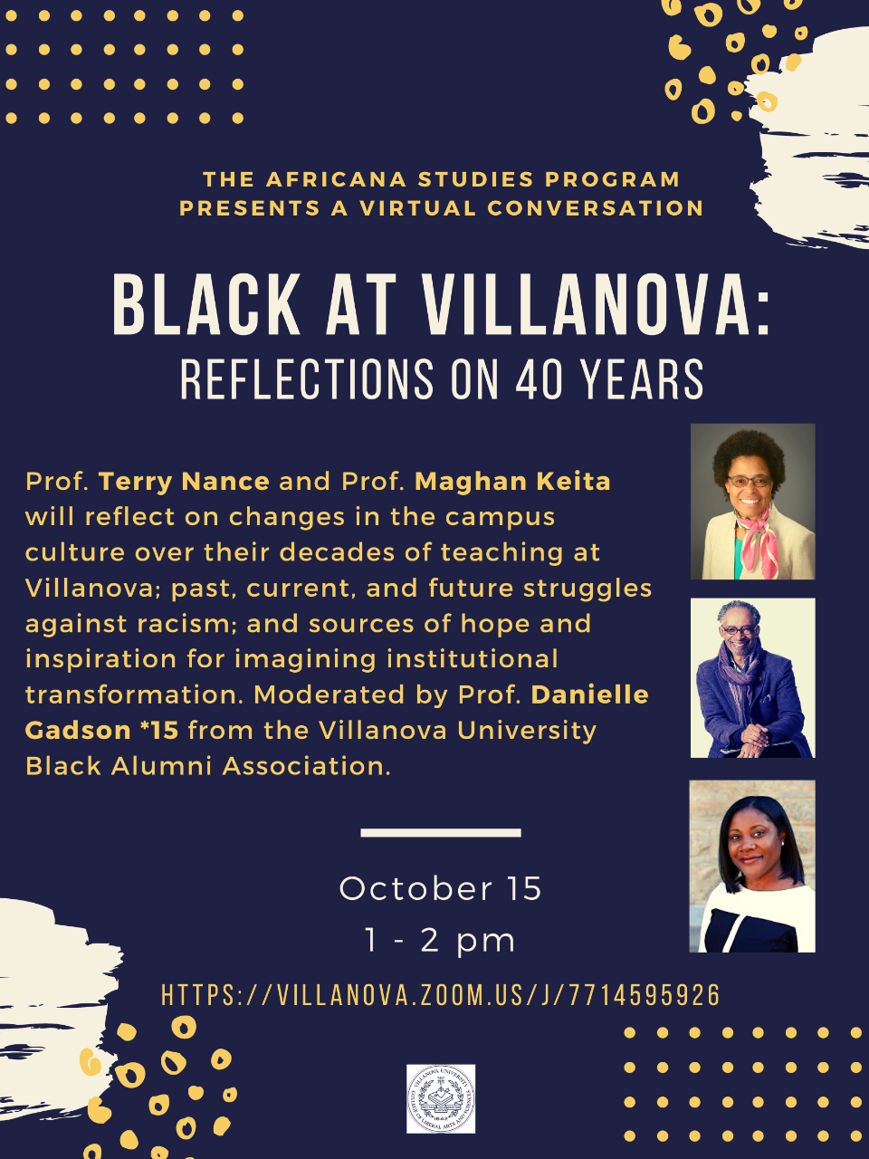 Black At Villanova_Reflections on 40 Years Black at Villanova: Reflections on 40 Years