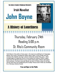 Irish novelist, John Boyne