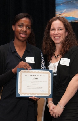 Senior Civil Engineering major Kimberley Musey is a recipient of the 2014 Suzanne Axworthy Undergraduate Scholarship 