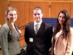 Samantha Butwill ’15, Aaron Williams ’14 and Taylor DelVecchio ’15