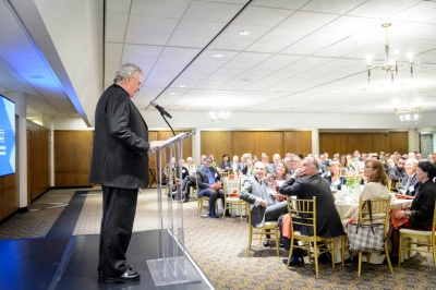 The Rev. Peter M. Donohue, OSA, PhD, ’75  thanked the alumni in attendance for being a part of the “College of Engineering’s truly historic success and growth in this campaign.”