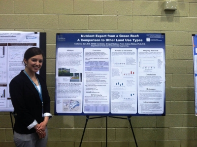 Graduate student Catherine Barr, Water Resources and Environmental Engineering, took first place for her research poster at PennTec 2015. 