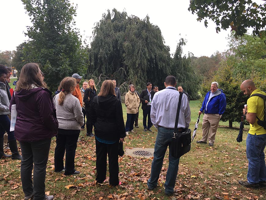 Participants toured Villanova University Stormwater Management sites and William Penn Foundation research sites.