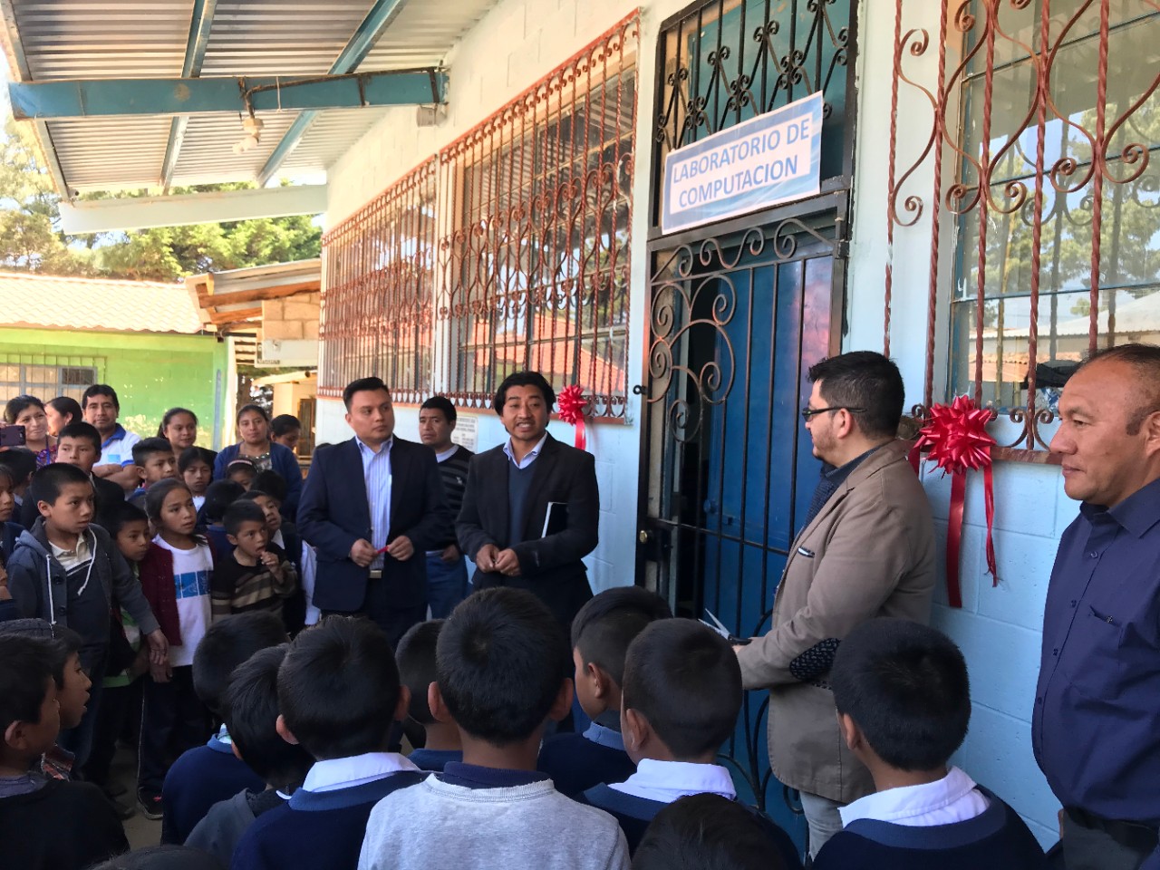 Dr. Singh was honored at an inauguration ceremony for the computer lab at the Santa Maria Chiquimula School in Totonicapan, Guatemala. 