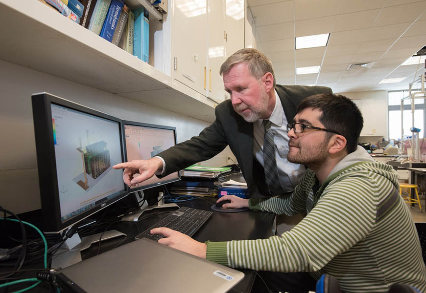 Dr. Jerry Jones researches thermal and flow management of multiscale systems