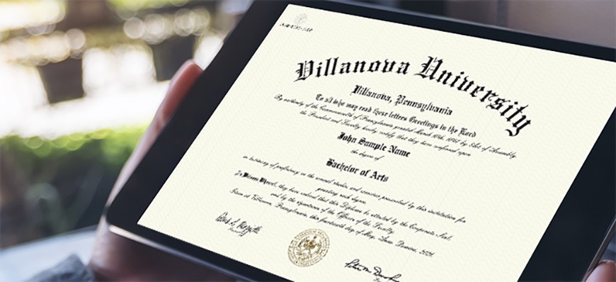 Villanova University Diploma Sample
