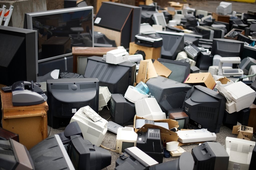 old computers and other e-waste