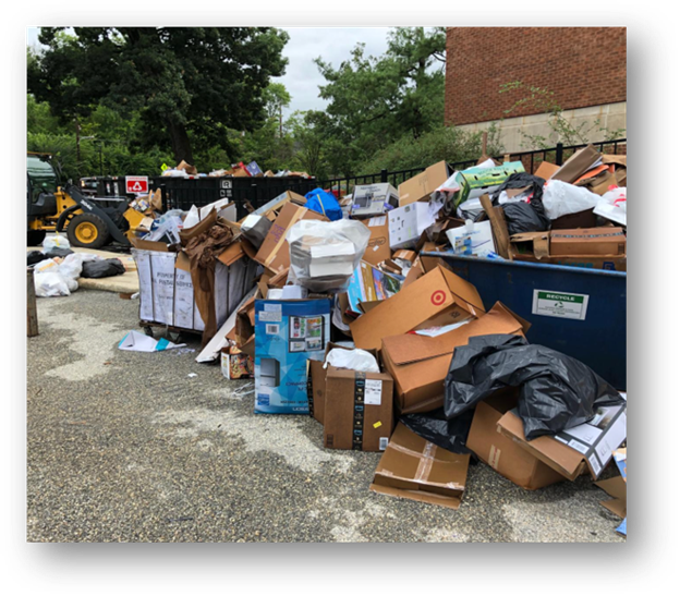 moveinout waste in villanova dumpster