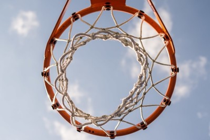 Basketball Hoop as seen from bottom
