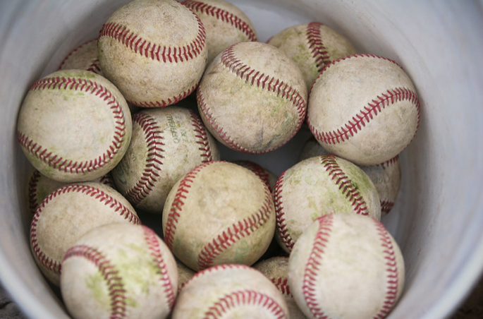 Baseballs stock photo