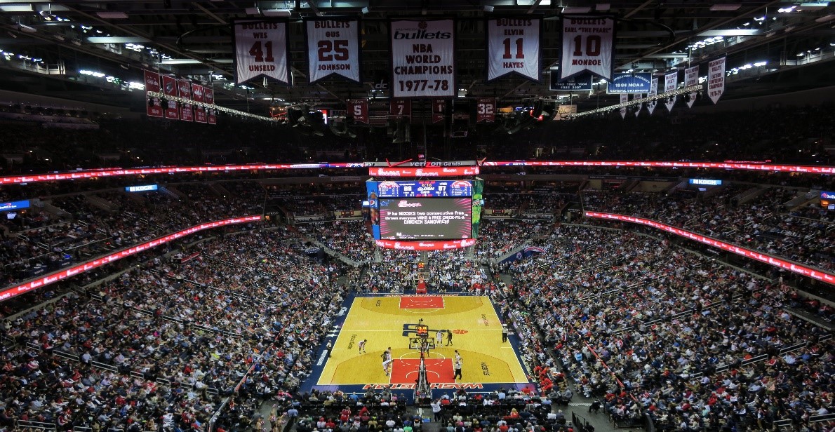 Playoffs - a picture of a basketball area filled with fans