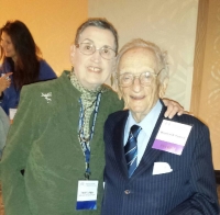 Ms. Adler in March 2019 with Ben Ferencz, last living prosecutor of the WWII Nuremberg Trials