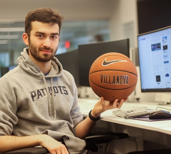 Junior Villanova Business student Ethan Carpenter hopes to turn his interest and skill in sports analytics into a career in the front office of an NBA basketball team.