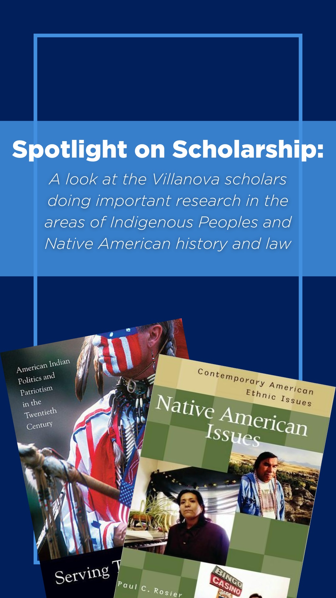 At Villanova University, the work of faculty scholars across several disciplines focuses on the areas of Indigenous studies, Native American history and law. 