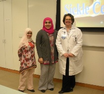 Mudhar Al Adawi and Zayana Al Saudi collaborated with Mary Beth Sedwick to bring their presentation to Main Line Health nurses