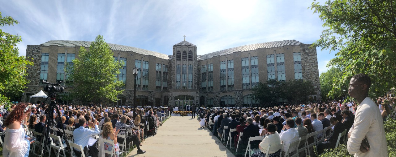 The 2019 Fitzpatrick College of Nursing Convocation held on May 18 outside Driscoll Hall