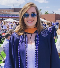 Kendall Connolly at Commencement, May 2019