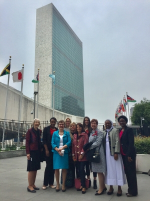 Villanova Nursing group outside United Nations