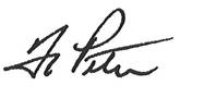 image of Father Peter's signature