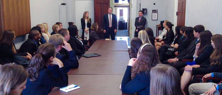 Villanovans meet with policymakers in the Capitol during Villanova on The Hill