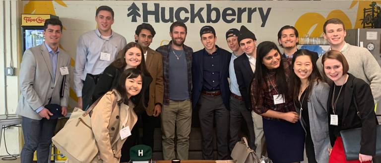 Students connect with members of the e-commerce company, Huckberry