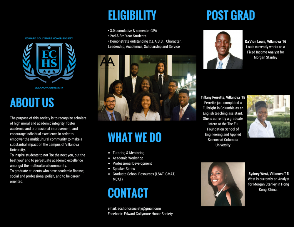 Edward Collymore Honor Society Brochure
