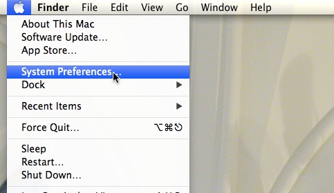 Step 8: On the Mac, open the Apple menu and select 'System Preferences.'