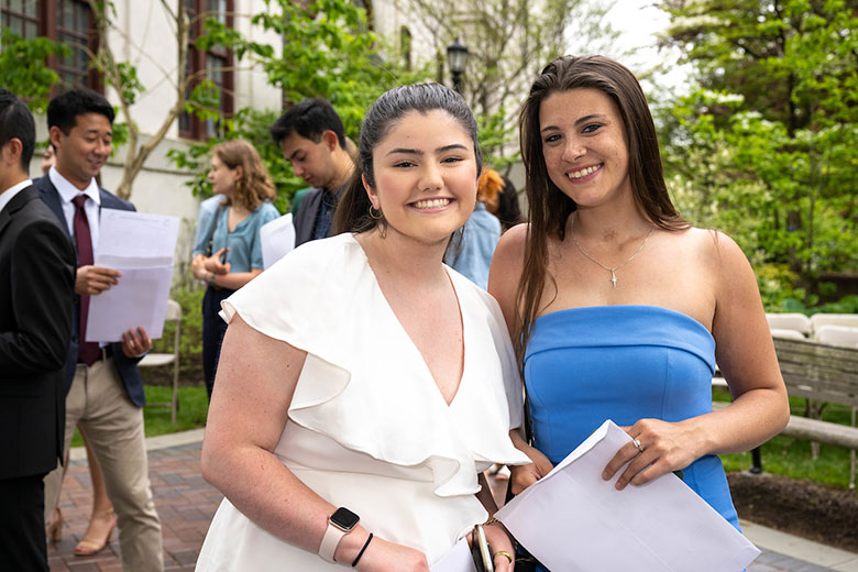 Female students outside