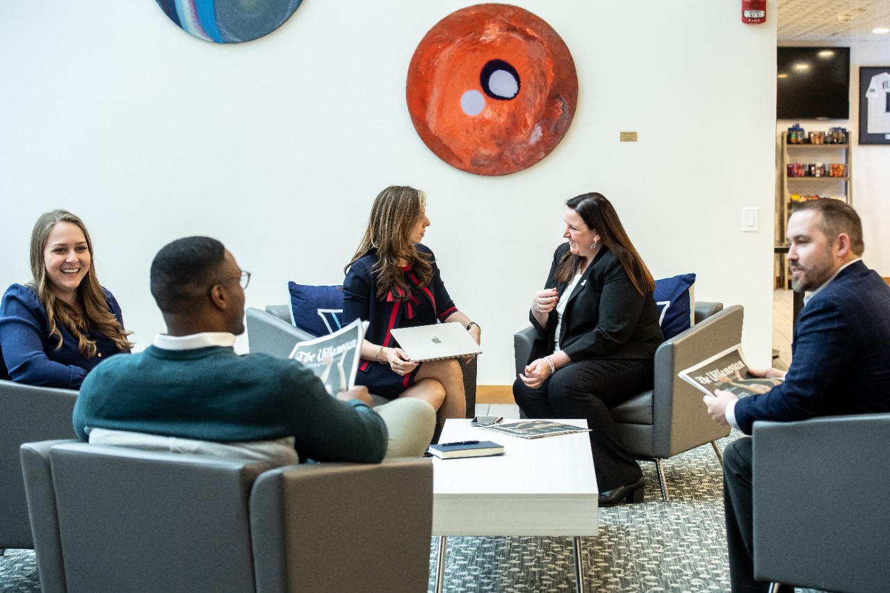 EMBA Students Spending Time Together at The Inn at Villanova