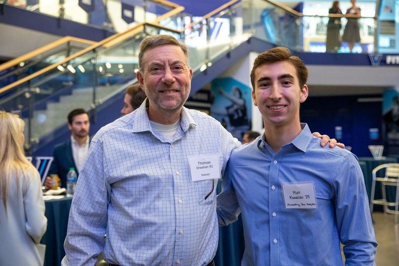 Matthew Kowalski ’25 VSB (right) and Tom Sheehan ’82 VSB (left)