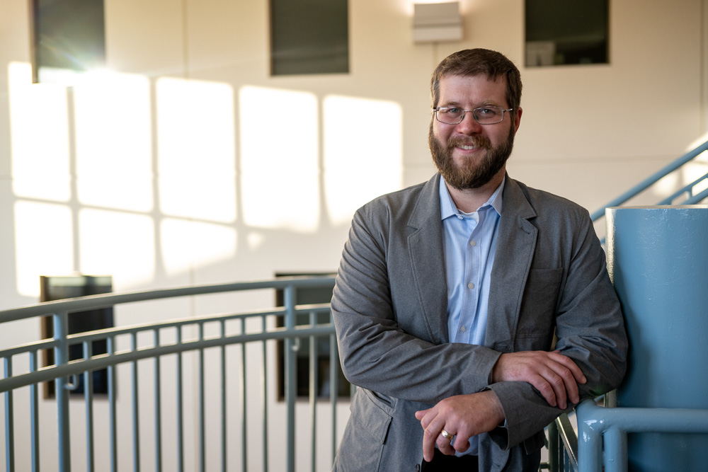 Female student listening