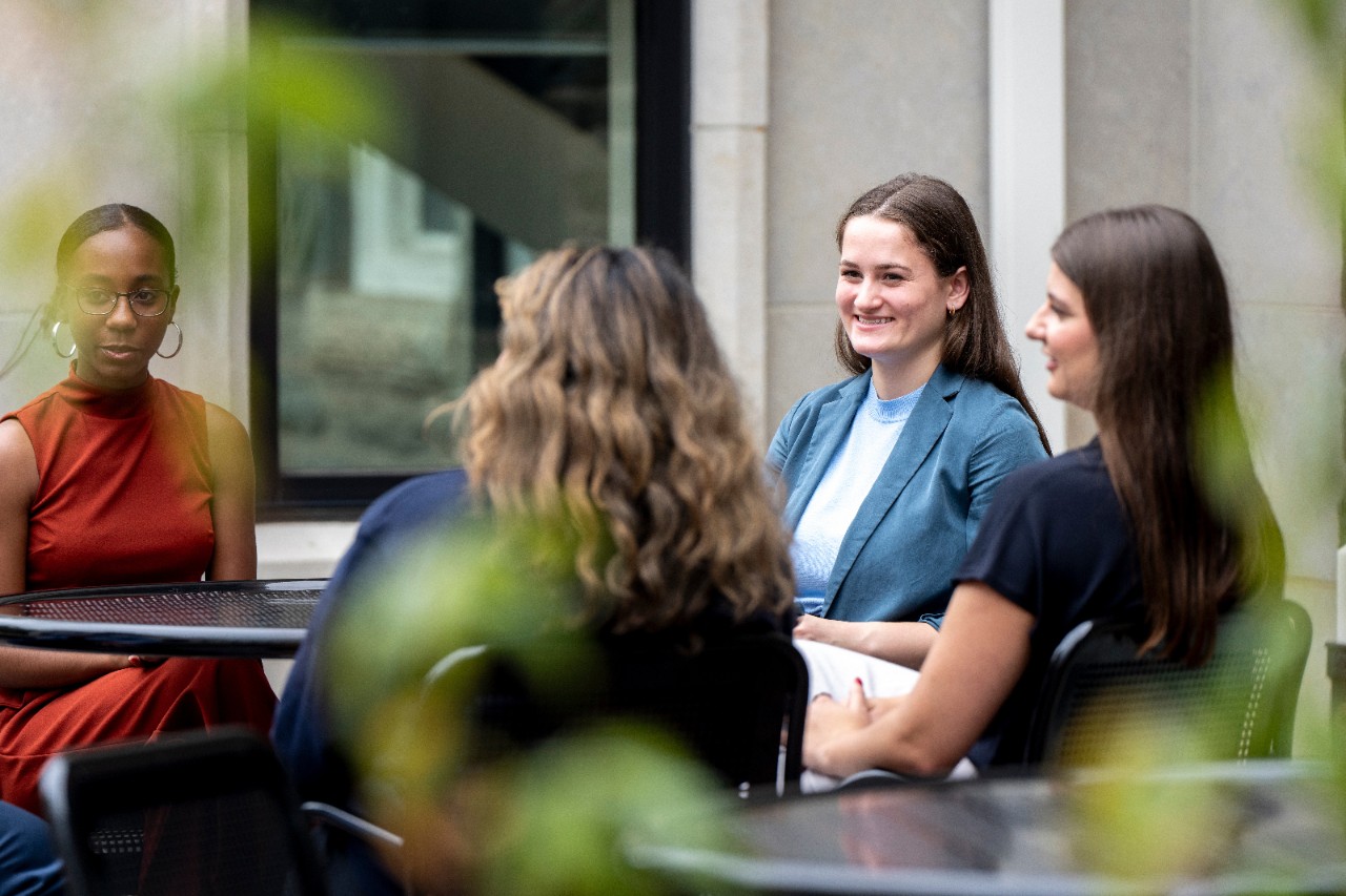 Female student in hallways