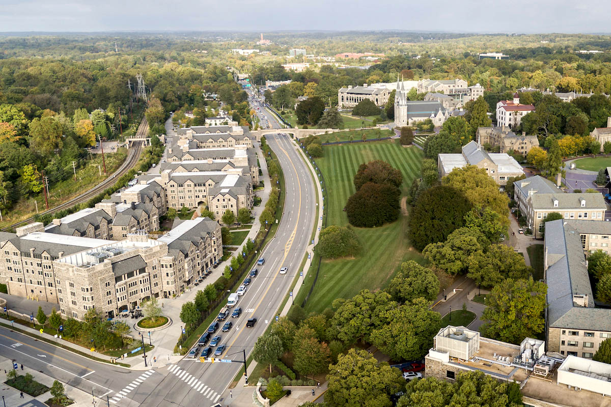 Aerial view of the Villanova campus