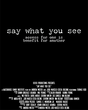 Poster of, "Say What You See"