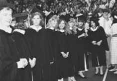 Nursing students at graduation, 1988.