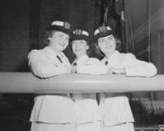 First three nursing students in Navy ROTC. 1960.